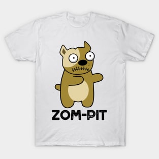 Zom-pit Cute Halloween Zombie Pit Bull Pun T-Shirt